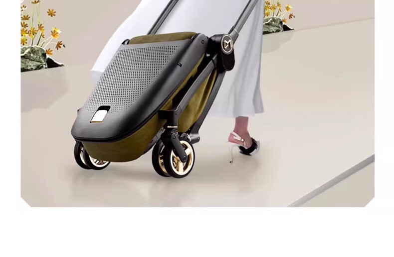 Dear Mom, Greek Magic Mirror Reversible Mechanical Backrest, Can Sit Or Lie Down, Lightweight Foldable, High Landscape, Stroller for Newborns And Infants, MAX 47