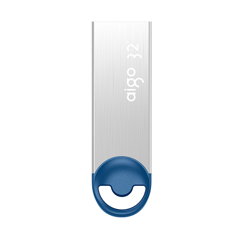 Aigo 8GB USB2.0 Flash Drive, U212 Silver, Metal Smile Office Series USB Drive
