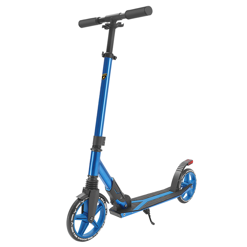Kick'n'Roll Scooter for Children And Teenagers Aged 6-15, Holiday Gift, Foldable Shock-Absorbing Lamborghini Scooter, Cool Blue