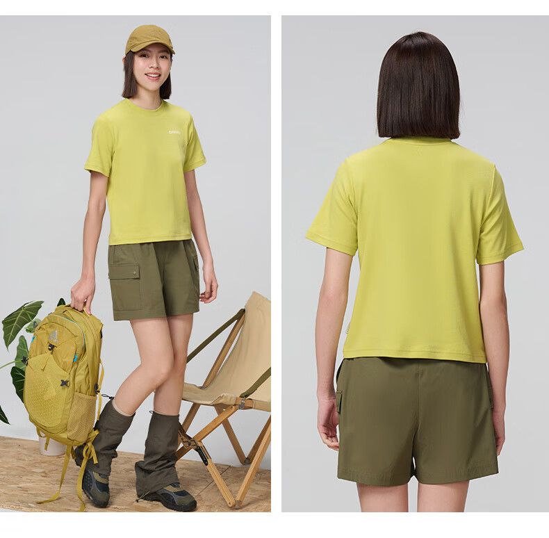 OUTDOOR PRODUCTS Women's Pure Cotton T-Shirt Spring Summer 2026 Breathable Couple Short Sleeve Light Spring Dopamine Rainbow T-Shirt OFTX422461 16
