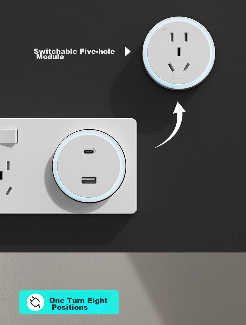 Xiya 86-Type Expandable Socket, 21-Hole Kitchen Extension Multi-Outlet Converter, Track Socket, Wireless Power Strip 4