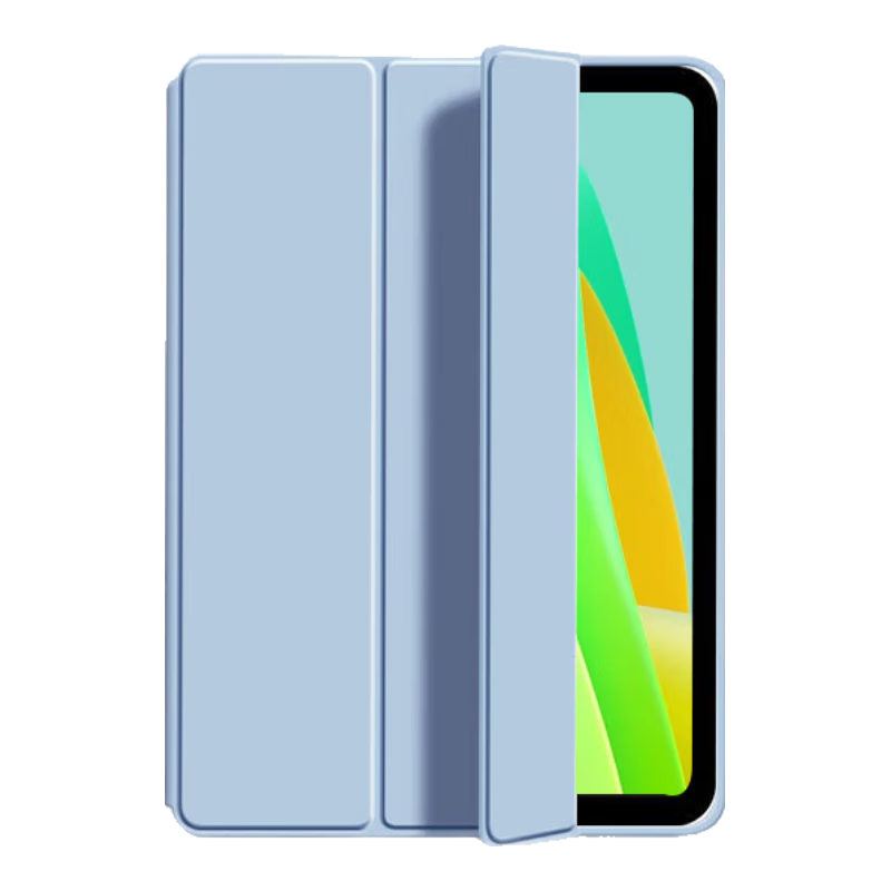 JPLAYER Case for Redmi Pad SE 2023 11-inch Xiaomi Tablet, Tri-fold Smart Sleep Full Coverage Shockproof Leather Cover, White Ice Blue