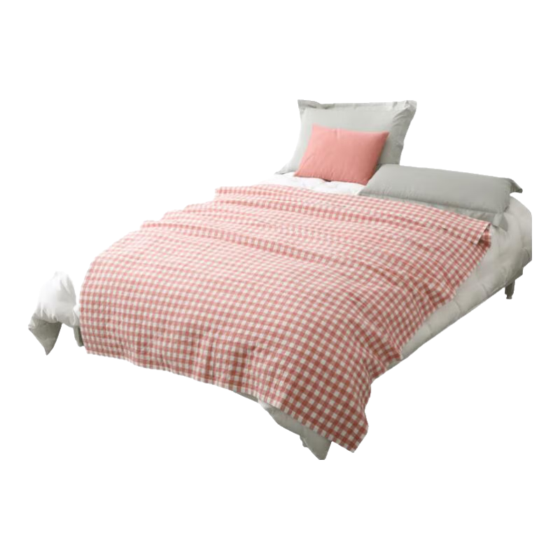 KING SHORE Class A Pure Cotton Three-Layer Undyed Gauze Towel Blanket, Washable Air Conditioning Quilt, Multifunctional Nap Blanket, One Piece