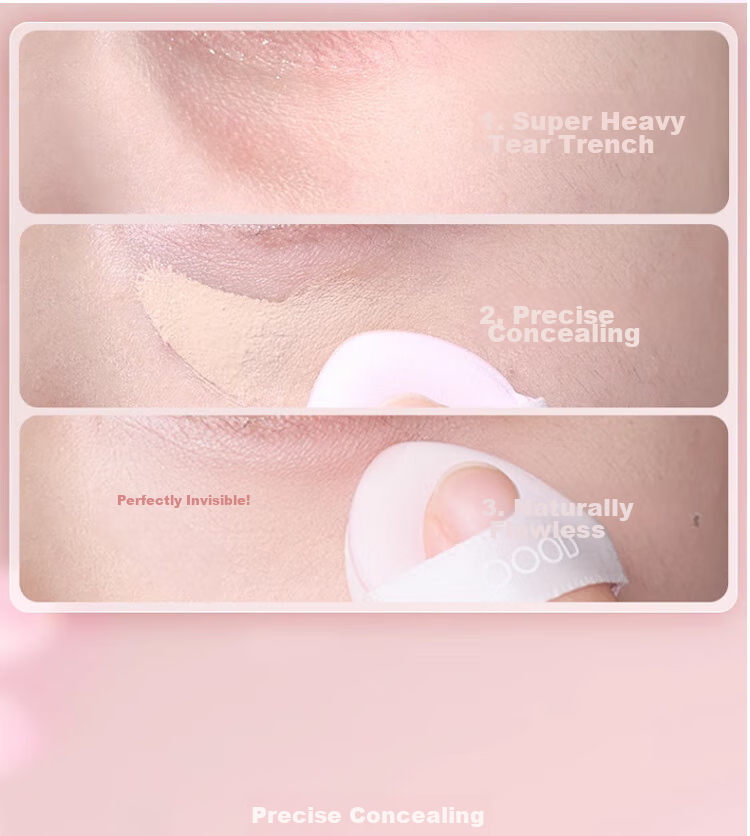 Goood GOOOD Finger Powder Puff, Thumb Small Pink Puff, Palm Puff, Pointed Tip Setting Powder, Small Finger Air Cushion Mini 1