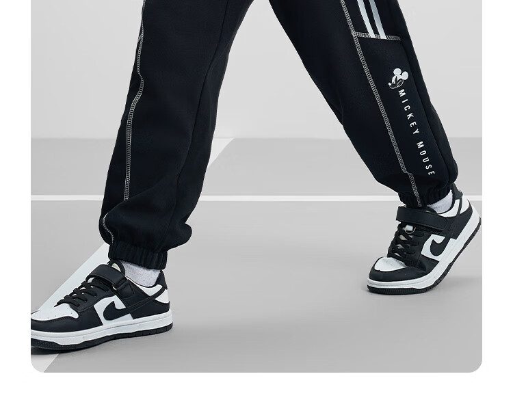 DISNEY Children's Clothing, Boys' Knitted Sports Pants, Durable, Comfortable, Elastic, Loose-Fitting Trendy Trousers, Autumn And Winter, DB431ME08, Black, Size 110 26