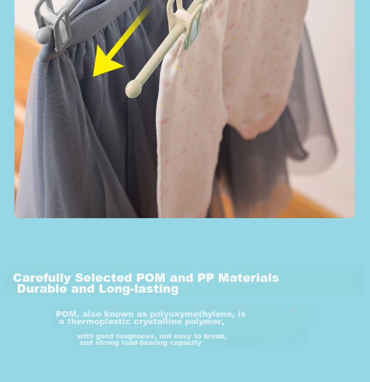 CHAHUA Pants Hanger, Trouser Clips, Clothes Rack, Skirt Clips, Pants Hanger, Storage Organizer, Gray + Green, 15 Pieces 7