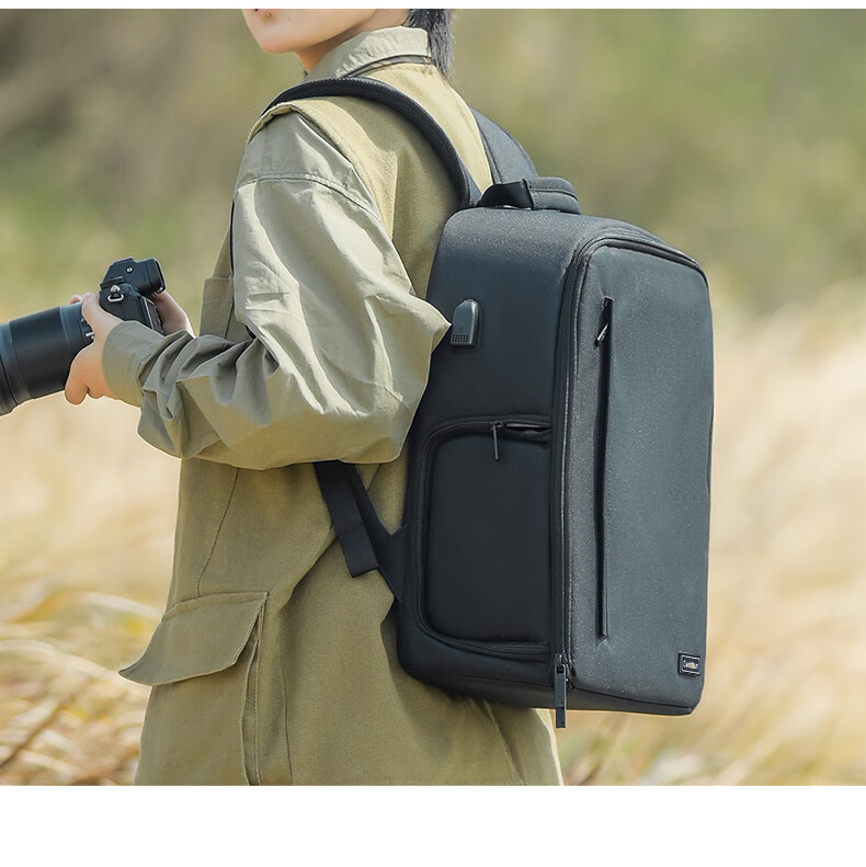 CWATCUN Camera Backpack, Portable Shoulder Bag for Canon Nikon Sony, Multifunctional Water-Resistant Shooting Bag 13