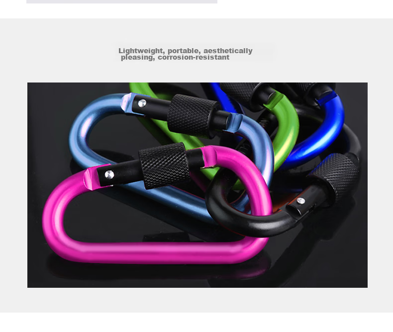 JAJALIN Multifunctional Quick-Release Aluminum Alloy Carabiner Keychain, Gray Single Pack, JA002 4