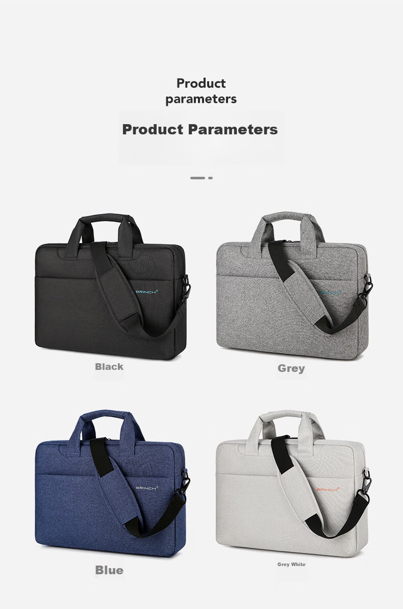 BRINCH Laptop Bag, 15/16 Inch Business Travel Handheld Shoulder Bag, Suitable for Apple And Huawei Laptops 9