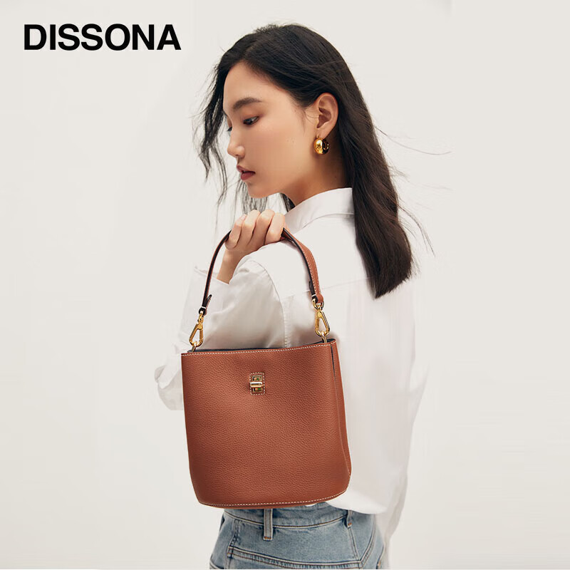 DISSONA Ladies Handbag, Commuter Tote Bag, Shoulder Bag, Crossbody Bag, Gray