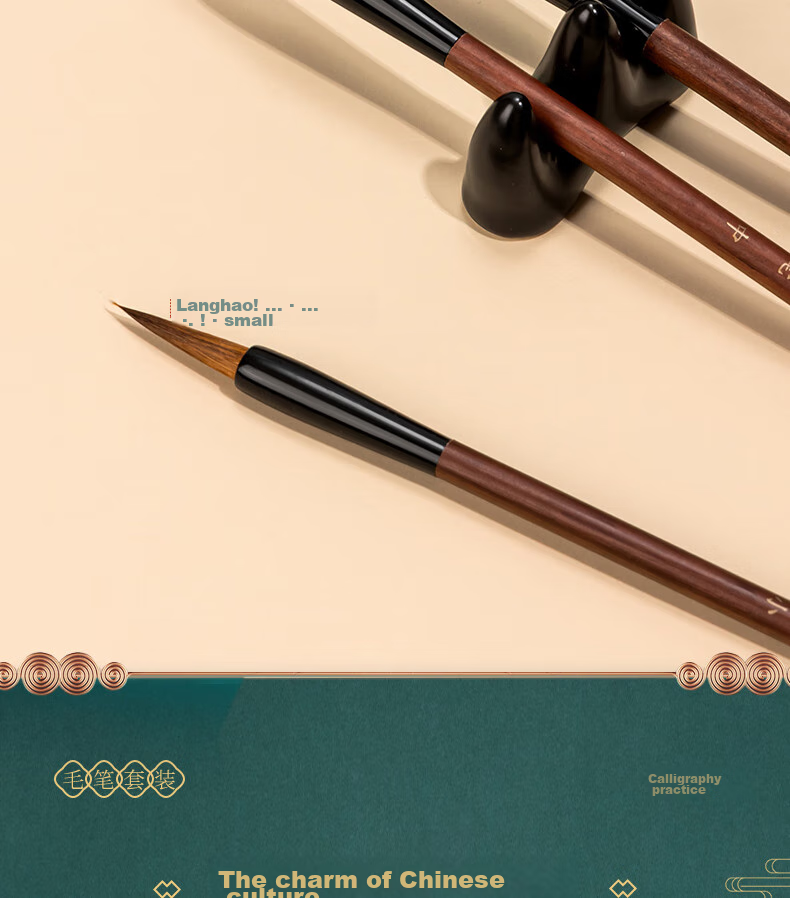 Deli Calligraphy Beginner Set, 3 Wolf Hair Brushes, Medium And Large Regular Script, Four Treasures of The Study, Chinese Painting Copybook, Brush Pen, Ink, Paper, Inkstone, Large Medium Small Regular Script, Adult Back-To Gift 7
