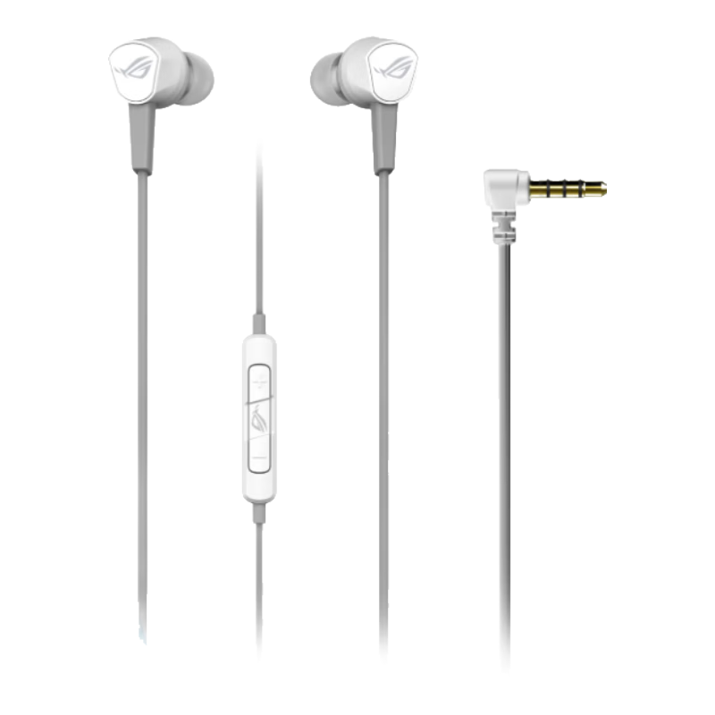 ROG Descends 2 Standard Edition Moonlight White, In-Ear Gaming Headphones, Mobile Phone Accessories for Gaming, Computer Surround 7.1 Sound Effects, Wired Earphones, Delta Action Gaming Headphones