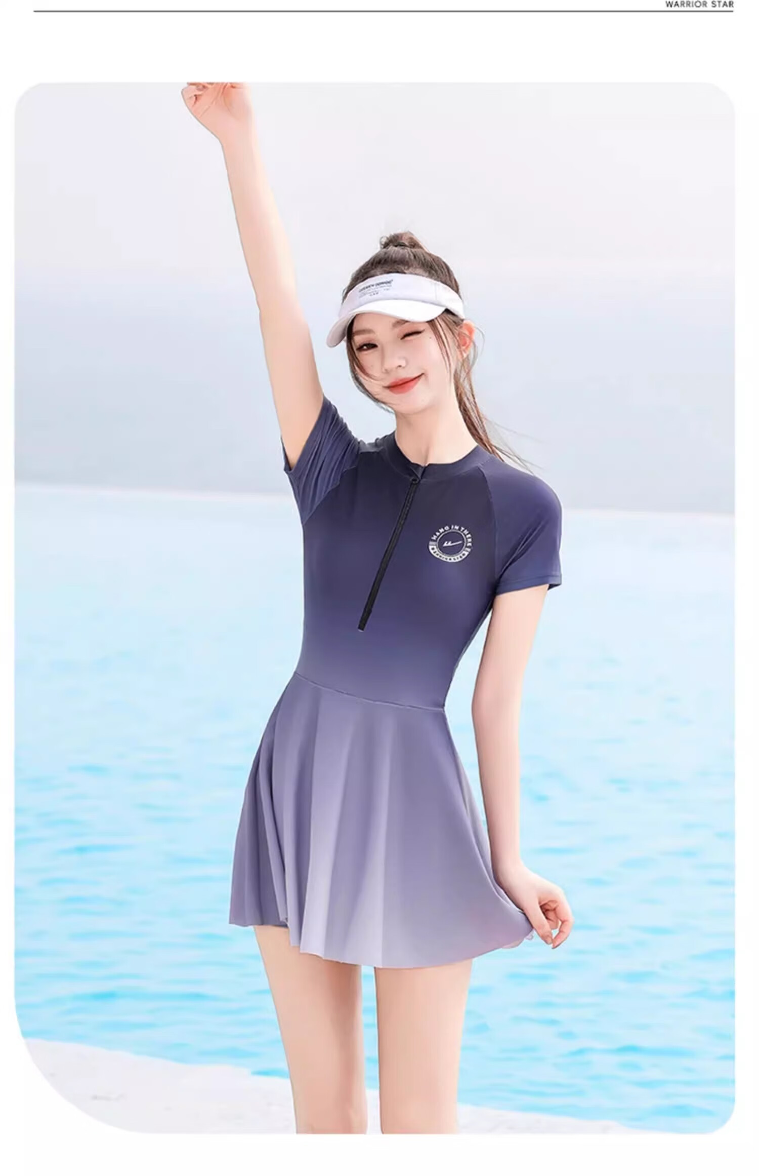 Huili Women's Swimsuit, High-End Popular One-Piece Boyleg Swimwear, Specially Designed for Swimming Pools, Tummy Control, Slimming, Hot Springs, Swimwear 15178 L 19