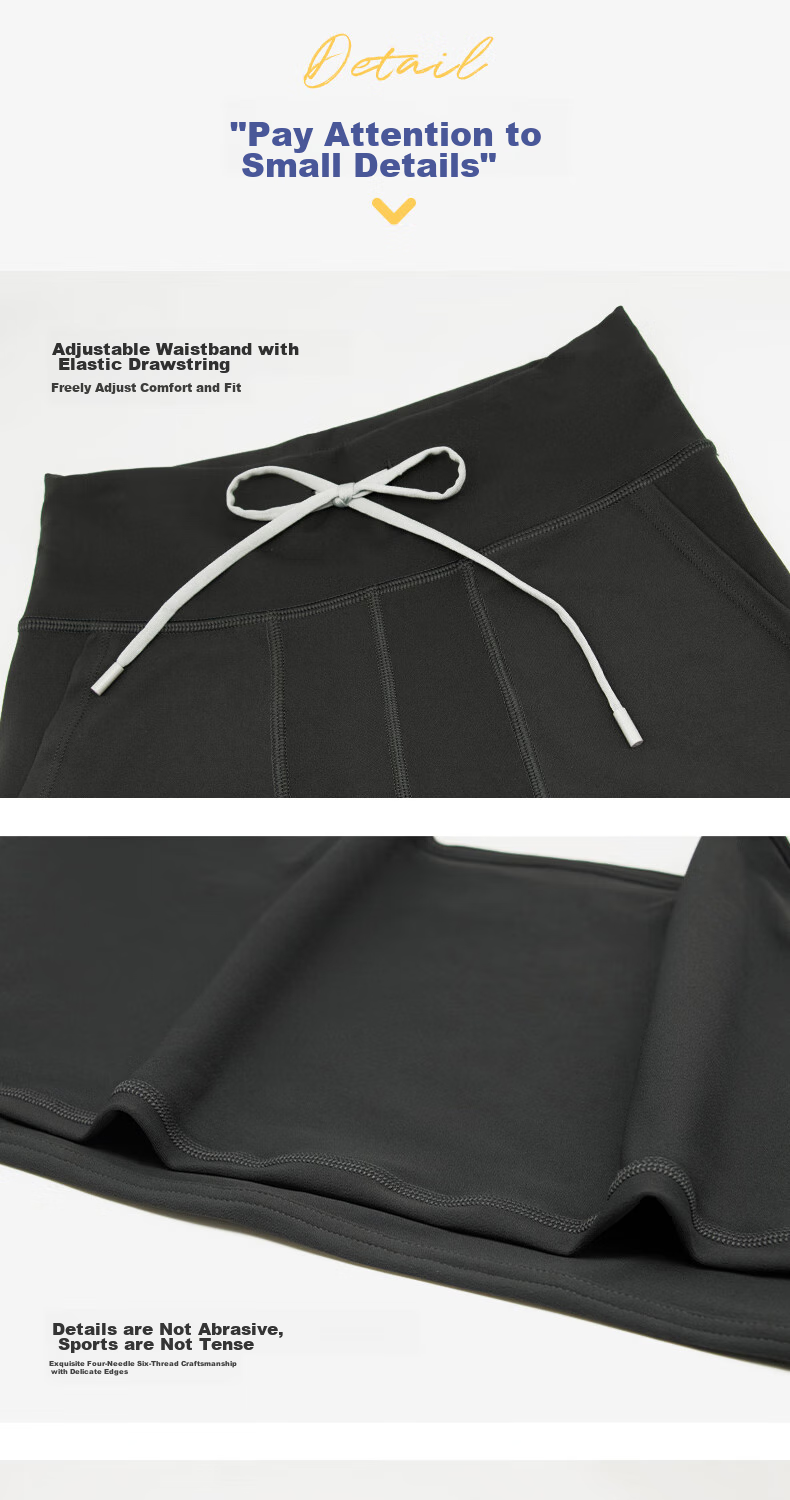 LangSha Yoga Pants for Women, High-Waisted Loose Wide-Leg Pants with Drawstring, Straight-Leg Trousers, Slimming for Running And Casual Wear, Black - Regular Style, XL 8