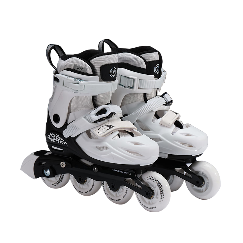 JD Original Roller Skates for Children, Elementary And Middle School Beginners, Lockable Wheels, Inline Skates, Aluminum Alloy Frame, Single Shoes, Panda Color, Size L