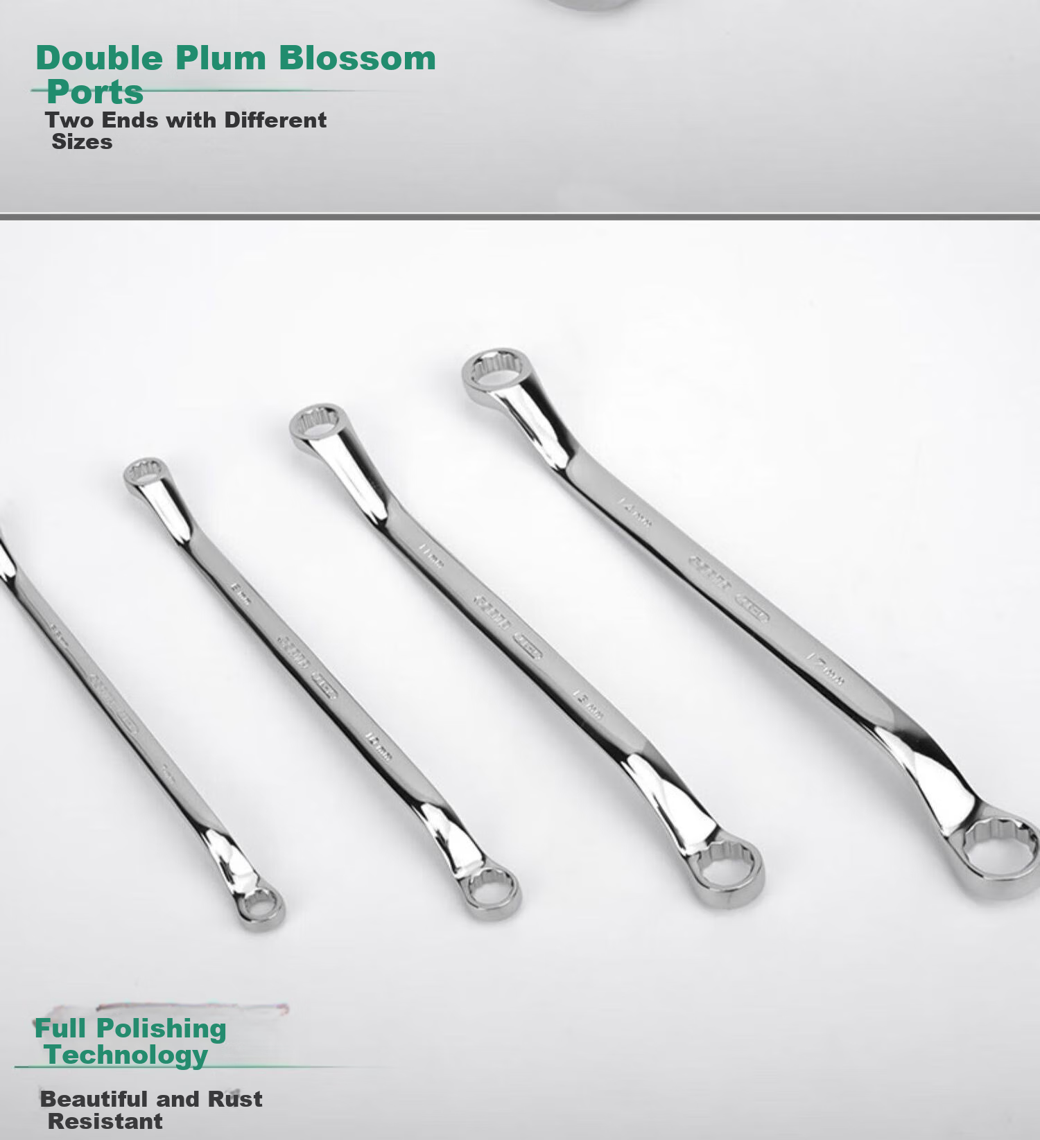 SATA Fully Polished Double-Ended Star Wrench, Automotive Repair Double Star Wrench Tool, 22x24mm, 42209 3
