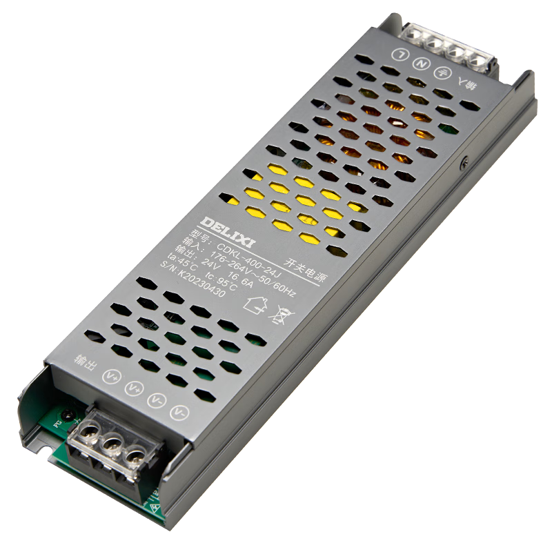 DELIXI Low-Voltage LED Strip Light, Ceiling Atmosphere Soft Light Strip Flexible Line Light, Power Transformer 400W