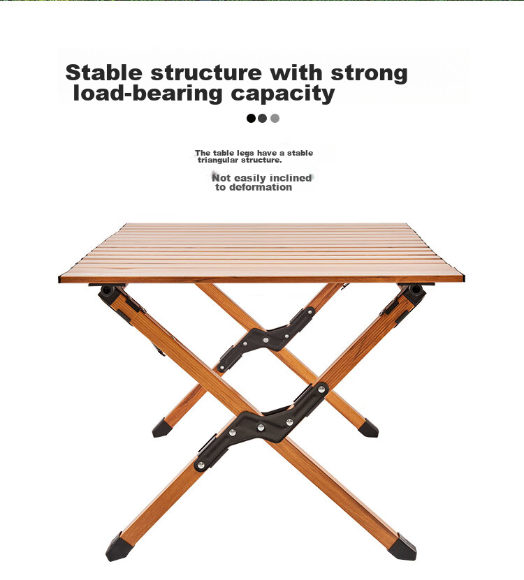 Suncojia Outdoor Folding Table, Aluminum Alloy Roll-Up Table, Portable Foldable, Wilderness Dining Table, Table And Chairs 5