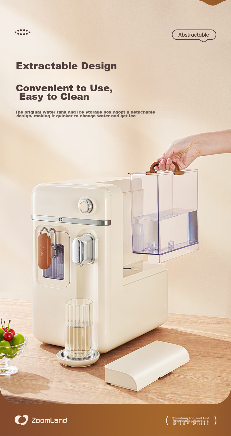 Zhuolang Mini Ice Maker for Home, Dormitory, And Small Spaces - All-In Cooling + Heating + Ice Making Machine 13