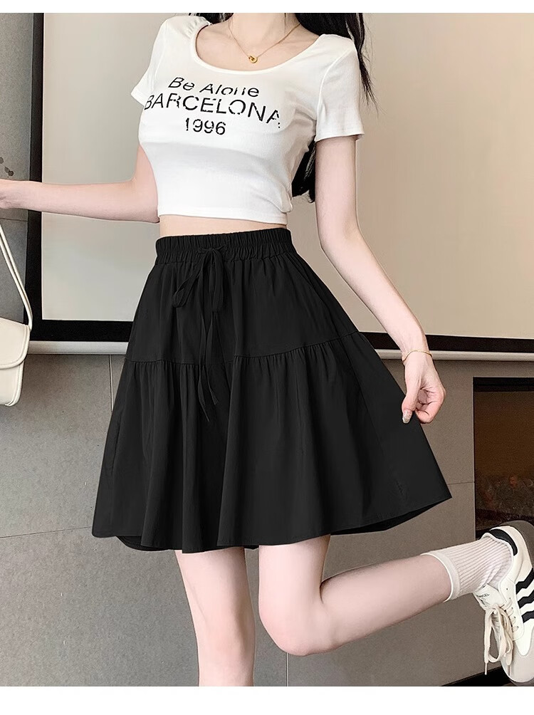 LangSha Women's Japanese-Style Design Casual Skort Shorts, Summer Lightweight High-Waisted Slimming Shorts for Petite Figures 20