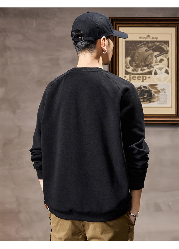 JEEP Spring And Autumn 2026 New Men's Sweatshirt with Lapel Collar, Versatile Casual Jacket, Loose-Fitting Sports Polo Collar Top for Men's Wear 30