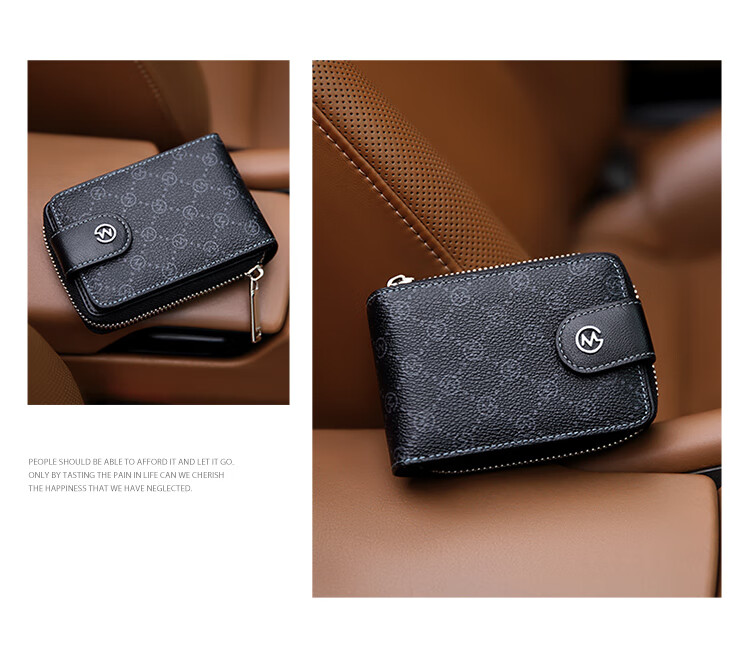 GOLF Card Holder, Men's Printed Multi-Card Slots, Bank Card Sleeve, Zipper Business Card Holder, Women's Card Case, Driver's License Holder, Wallet 15