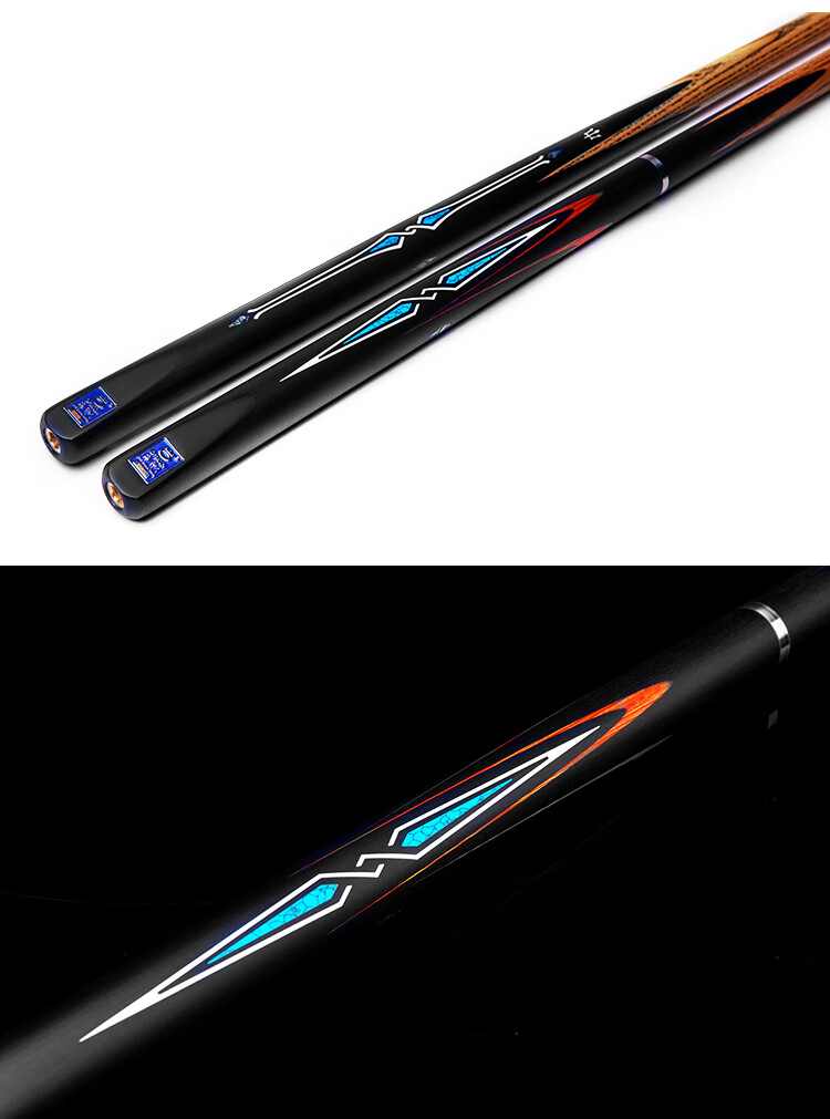 Aomi Haishen 1 Pool Cue, Black Eight Small Tip, Black 8 Chinese Eight-Ball Snooker Medium Tip, Score-Chasing Billiard Cue, 16 Colors 10mm 8