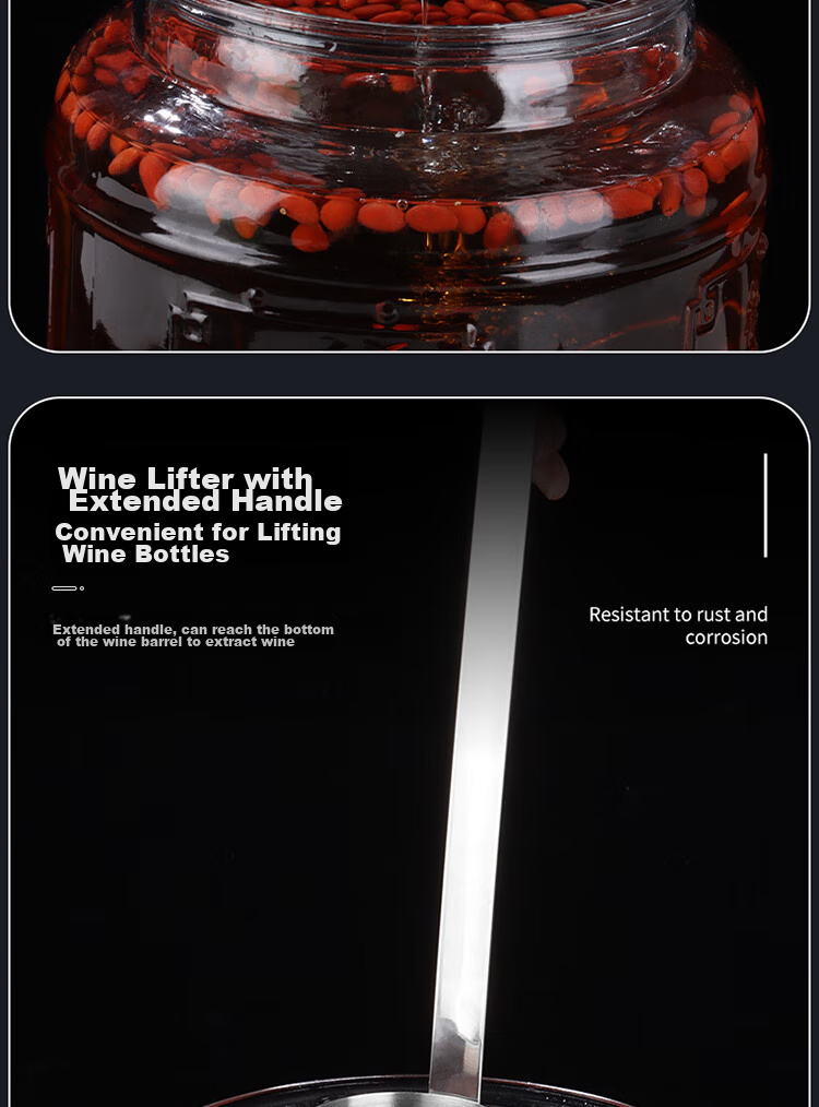 BJ 304 Stainless Steel Wine Pourer, Two Liang Half Measuring Cup for Liquor, Wine Dipper, Vinegar And Oil Pouring Ladle, 125ml 5