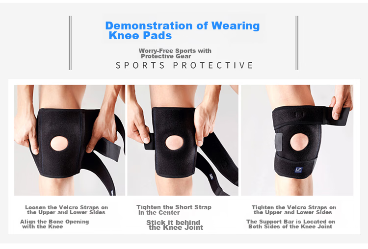 LP 733CN Upgraded Breathable Sports Knee Pads for Basketball And Soccer with Double Spring Support for Heavy Weight, Extra Large Size, Two-Pack 8