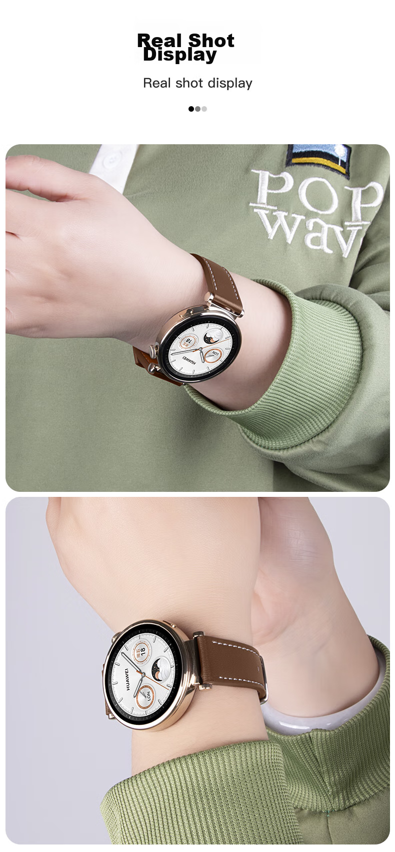 Weiqiantu [Over 1 Million Sold] Leather Watch Strap Compatible with Huawei GT7/GT6/GT5/Pro/Watch6/5/4/pro/buds2/gt3, Genuine Leather Extraordinary Master Style for Men And Wome 6