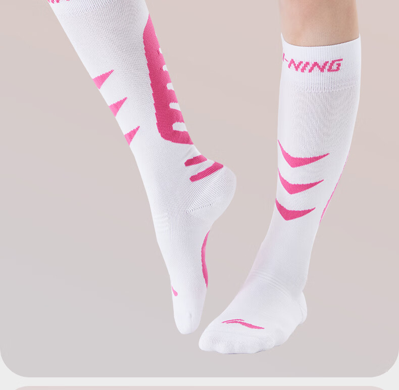 Li-Ning Sports Socks for Women, Compression Socks, Running Socks, Compression Thigh Socks, Yoga Fitness Marathon Professional Tennis Socks 8