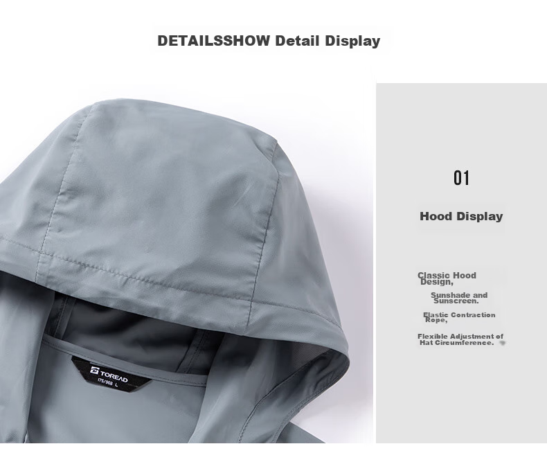 TOREAD Sun Protection Clothing, Spring And Summer Men's Outdoor Breathable UV Protection UPF50+ Water-Repellent Skin Coat TAZZCM81602 18