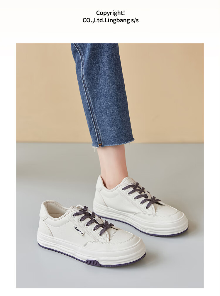 ZHR White Sneakers for Women, Trendy And Versatile Casual Shoes, Low-Top Round Toe Thick-Soled Comfortable Women's Shoes AT128 Beige 37 13