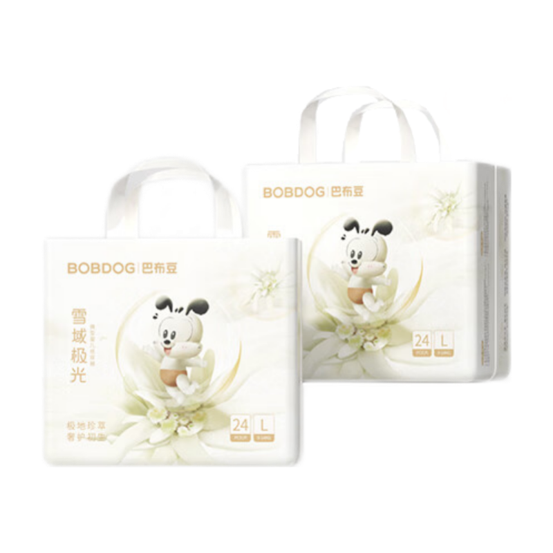 BOBDOG [No Melamine Detected] Snow Aurora Pull-Up Pants L48, Quick-Drying, Breathable, Baby Diapers, Dry And Comfortable