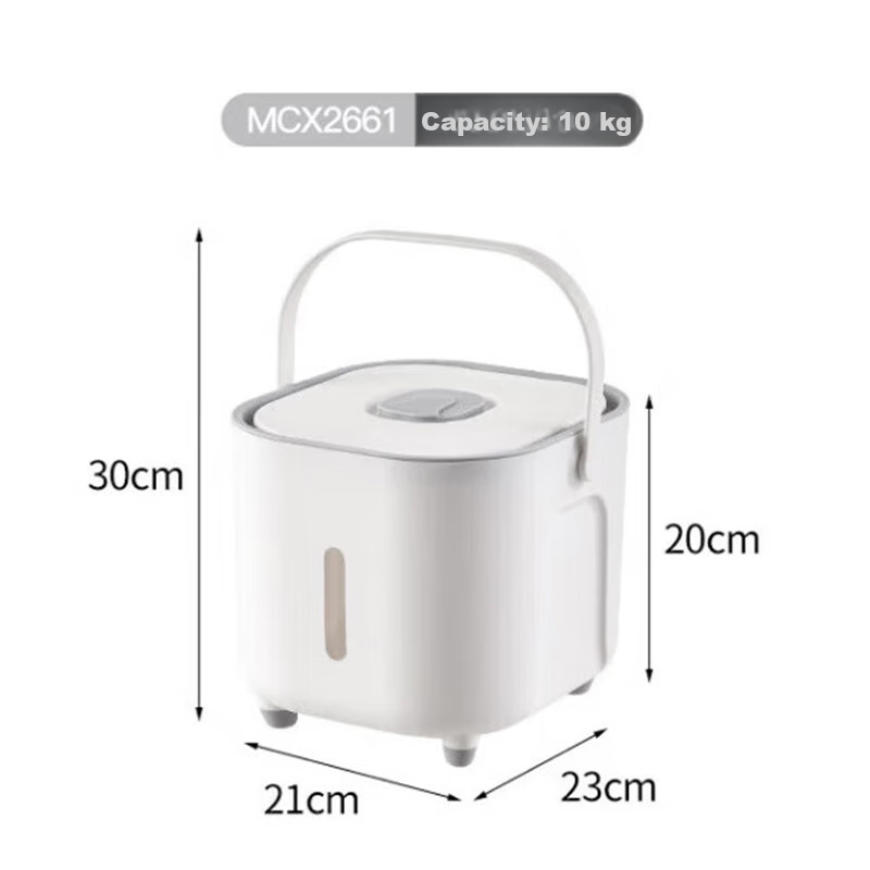 MAXCOOK Rice Container, Storage Jar, Rice Container for Home Use, Insect-Proof And Moisture-Proof Rice Bin, Rice Storage Box, 10 Jin Capacity, MCX2661