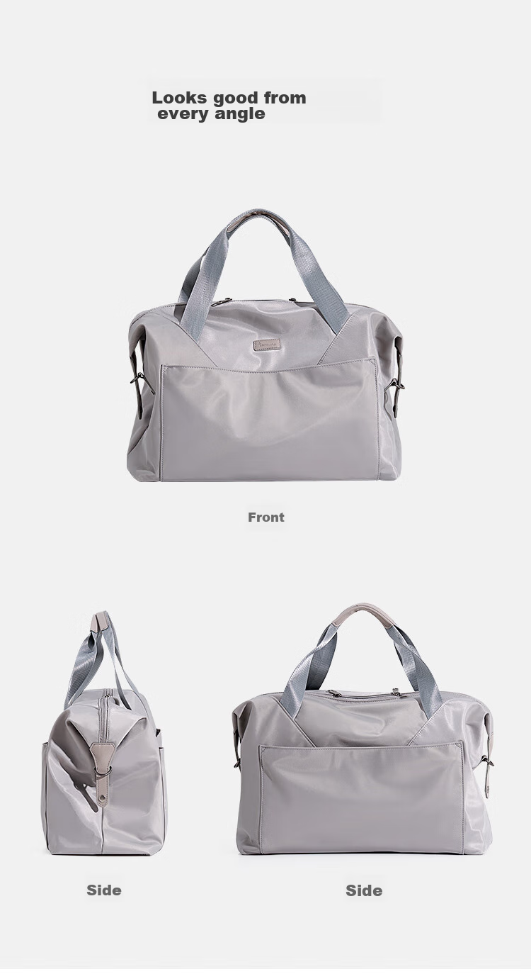 OWAS Travel Bag, Unisex Sports Fitness Bag, Business Trip Handheld Luggage Bag, Large Capacity Backpack Storage Bag, Gray 9
