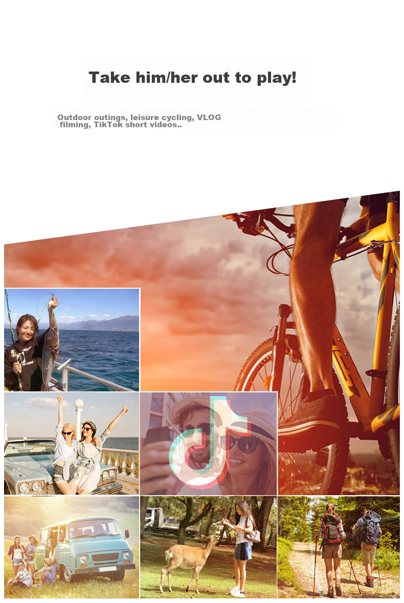 ORDRO EP7 Head-Mounted 4K Camera Action Camera HD Home Recorder Gimbal Stabilized Portable Recorder for TikTok Vlog Short Videos Cycling Live Streaming 18