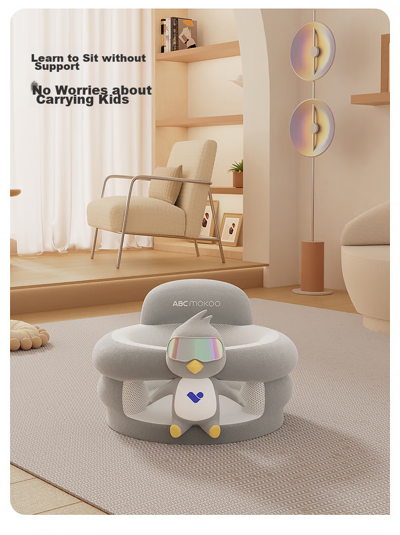 ABCMOKOO Baby Learning Seat Chair, Spine-Friendly, Anti-Rollover, Baby Sitting Aid, Sofa Dining Chair - Moke Xingling 28