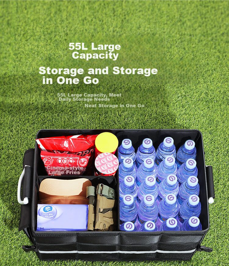 Outekaile Car Trunk Storage Box, Vehicle Organizer Container, Foldable Storage Box for Car Use, Automotive Accessories 4