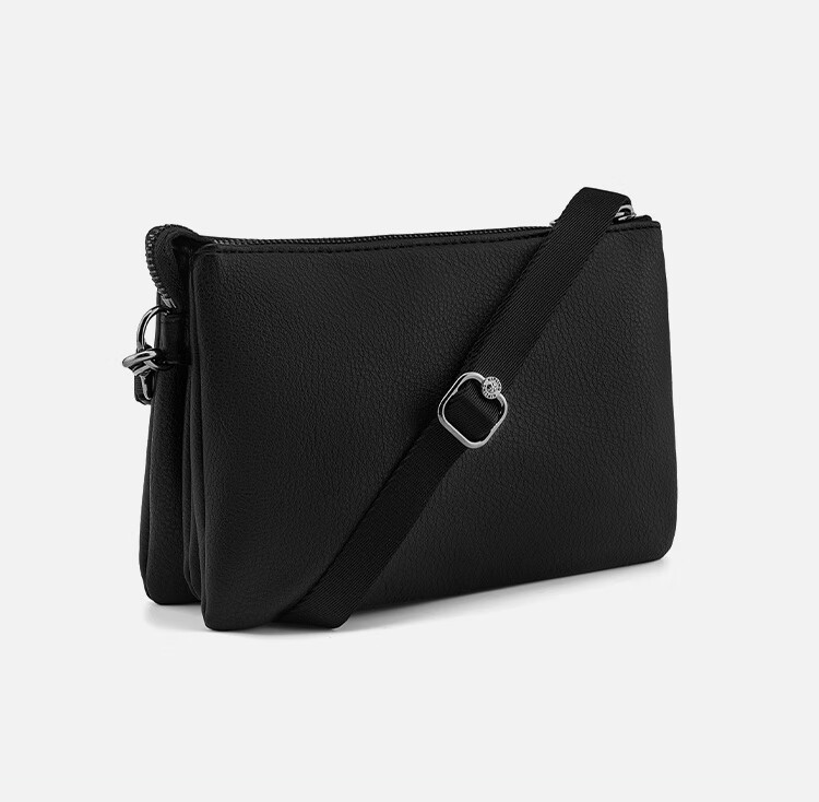 Kipling PAKA RIRI Black Leather Patchwork Durable Triple-Layer Shoulder Crossbody Bag Birthday Gift 8