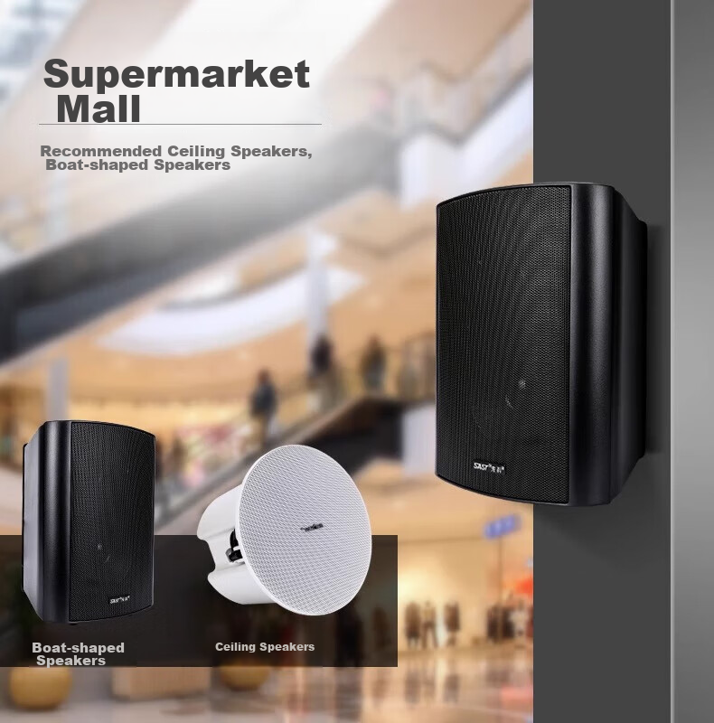 SAST 20W Wireless Bluetooth Ceiling Speaker Set, Indoor Recessed, for Supermarkets, Shops, Classrooms, Meetings, Background Music, Public Address System, Suspended Ceiling Speakers, One-To 15