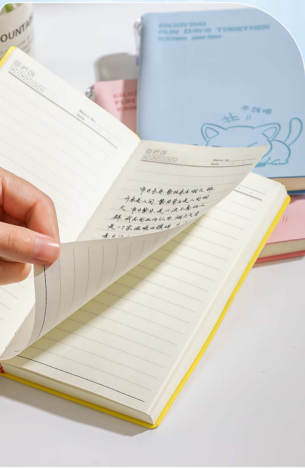 Zuolanzhe A6 Pocket Notebook, Small Notebook with High Aesthetic Value, Cute And Portable, for Exam Preparation, Student And Teacher Memo Pad, Soft Leather Portable Notebook, Stationery Customization, Pink 7
