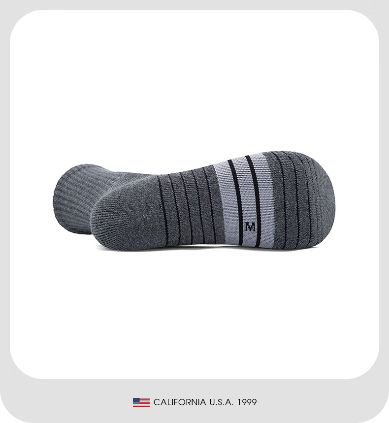 TFO 5th Generation Hiking Socks Thickened Durable Running Socks Outdoor Mountaineering Socks C2202472 Men's Dark Gray L 5