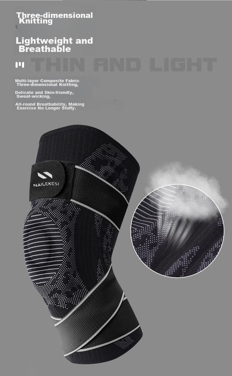 NAILEKESI N Knee Brace Professional Sports Men's Knee Joint Protector for Meniscus Injury Fixation Bandage Compression Badminton Basketball 13