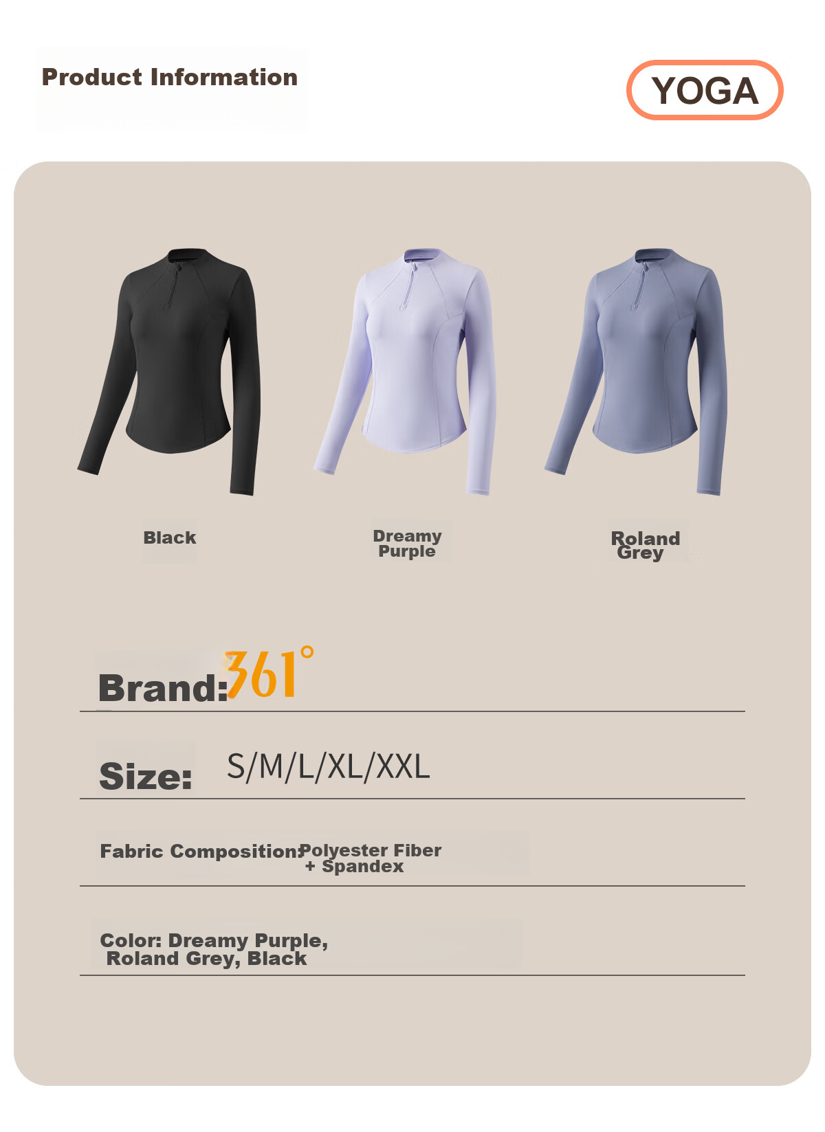 361° Women's Long-Sleeve Sports Top, Half-Open Yoga Wear, Spring And Autumn Running Training Suit, Slim-Fit Yoga Fitness Clothing 26