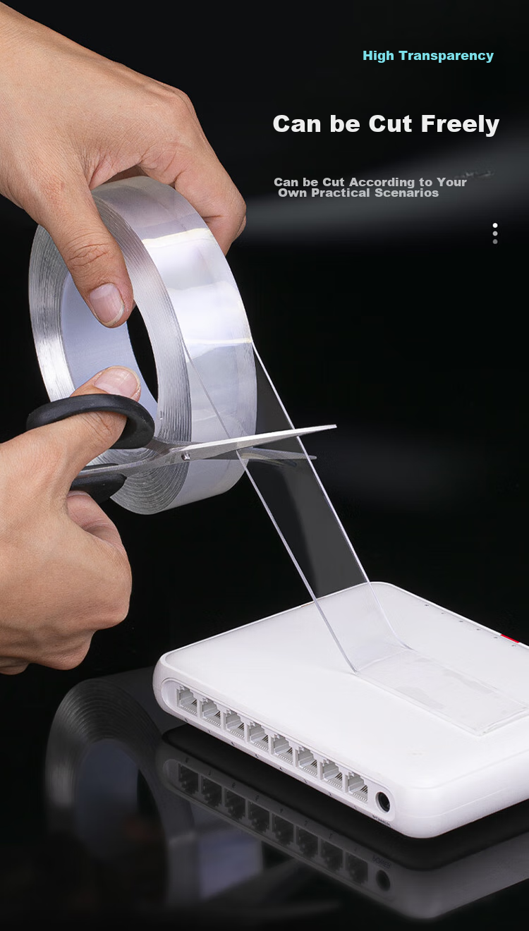 Jinlongxing [Buy One Get One Free] Nano Adhesive Double-Sided Tape, Traceless Adhesive, Strong Adhesive, Double-Sided Fixing Tape, Transparent Double-Sided Tape, 3M Double-Sided Tape, Transparent Waterproof Adhesive, Floor And Wall Fixing Tape 4