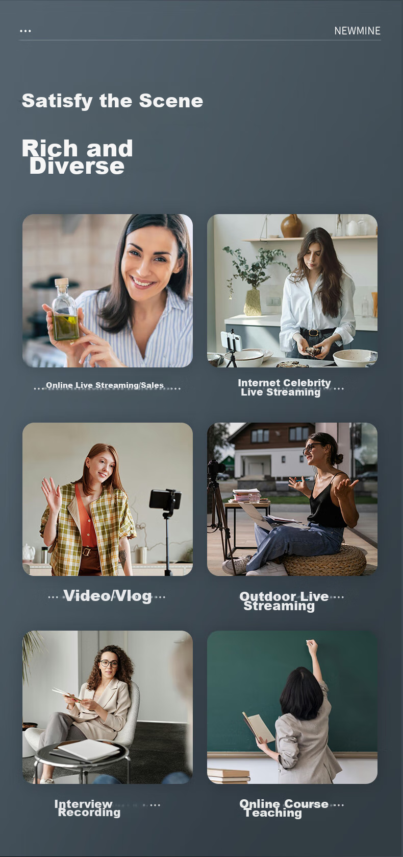 Newmine MC205 Wireless Microphone, Clip-On Live Streaming Mic, Dual-Channel Outdoor Video Recording Vlog Interview Audio Recording Noise-Cancelling Microphone, Mobile Phone And Computer Sound Pickup Condenser Mic 16