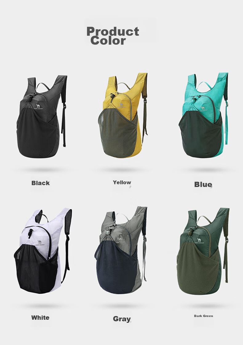 CAMEL Foldable Hiking Skin Bag, Travel Cycling Backpack, W9B31L8013B, Snow Purple 5