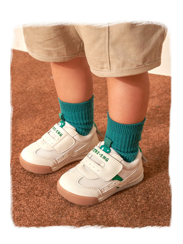 Kids.ing Cadix Baby Sneakers Spring Season Boys Girls Toddler Kindergarten Functional Soft-Soled Sports White Shoes Green Size 28 8