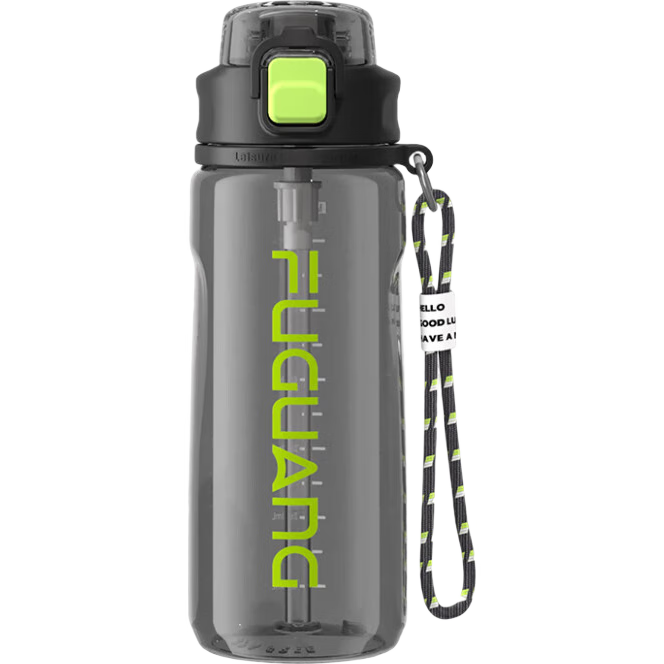 Fuguang Plastic Cup, Tritan Material Straw Cup, for Men And Women Students, Outdoor Sports, Pop-Up Lid Cup with Strap, Water Bottle, 750ml
